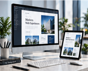 Digital design studio desktop and tablet